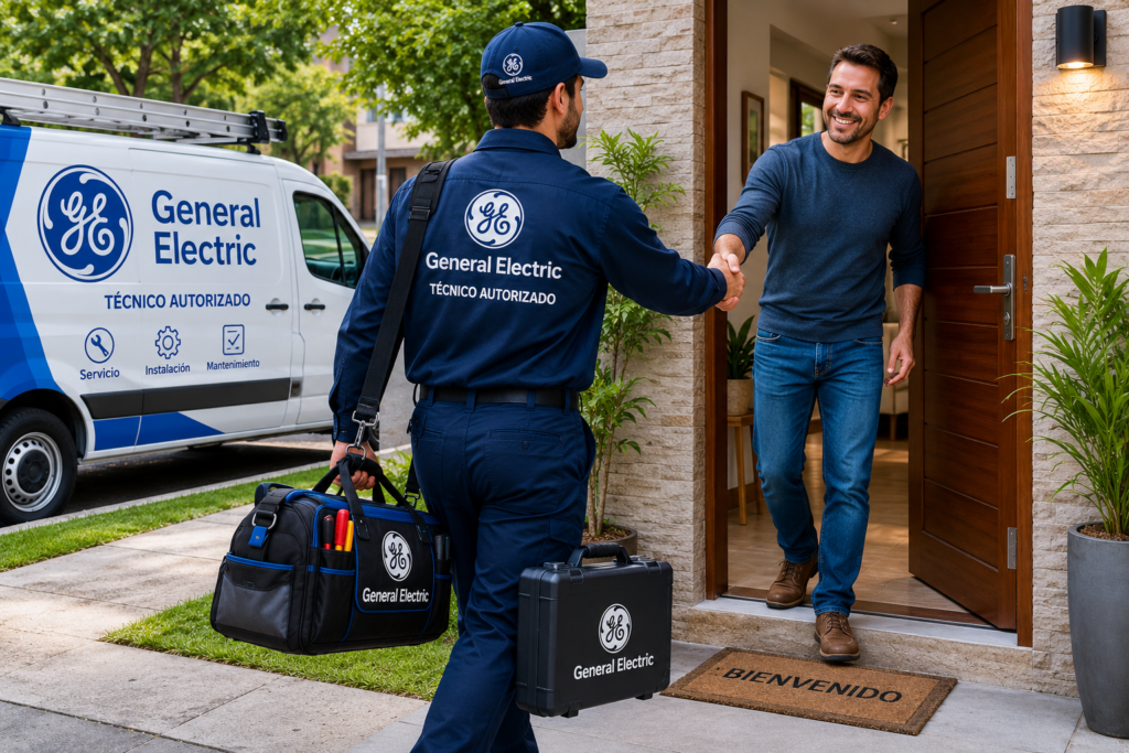 Técnico autorizado General Electric llegando a domicilio en Latinoamérica